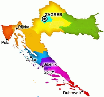 mapa Chorvatska